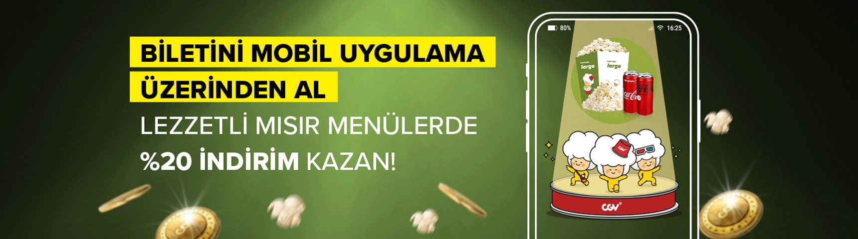Menülerde %20 İndirim Seni Bekliyor!